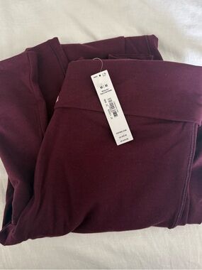PINK Victoria's Secret High-Waist Fold Down Flare Leggings in Plum